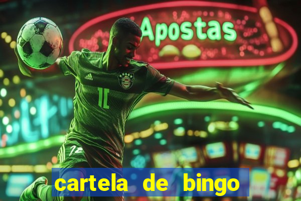 cartela de bingo cha de bebe